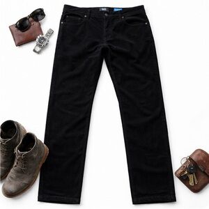 PAIGE Men’s Federal Slim Straight Pant in Black Corduroy Size 33 x 32